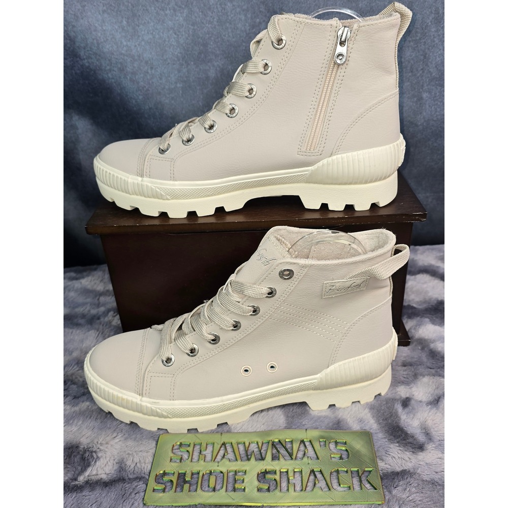 NWOT Blowfish Malibu Forever ZS001 Lug Sole High Top Sneaker Taupe Womens 10